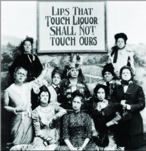 Photo by Cr. John Bullas via Getty Images A 1912 photograph of temperance advocates displaying the slogan of the Anti-Saloon League, a 20th century prohibition lobby group. The League worked alongside other groups, like the Women’s Christian Temperance Union, to pass the 18th Amendment in 1920.