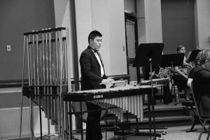 Jabez Co alternates between the xylophone and chimes during Rammaha’s performance. 
