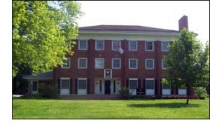 The Alpha Sigma Phi house on Fraternity Hill.