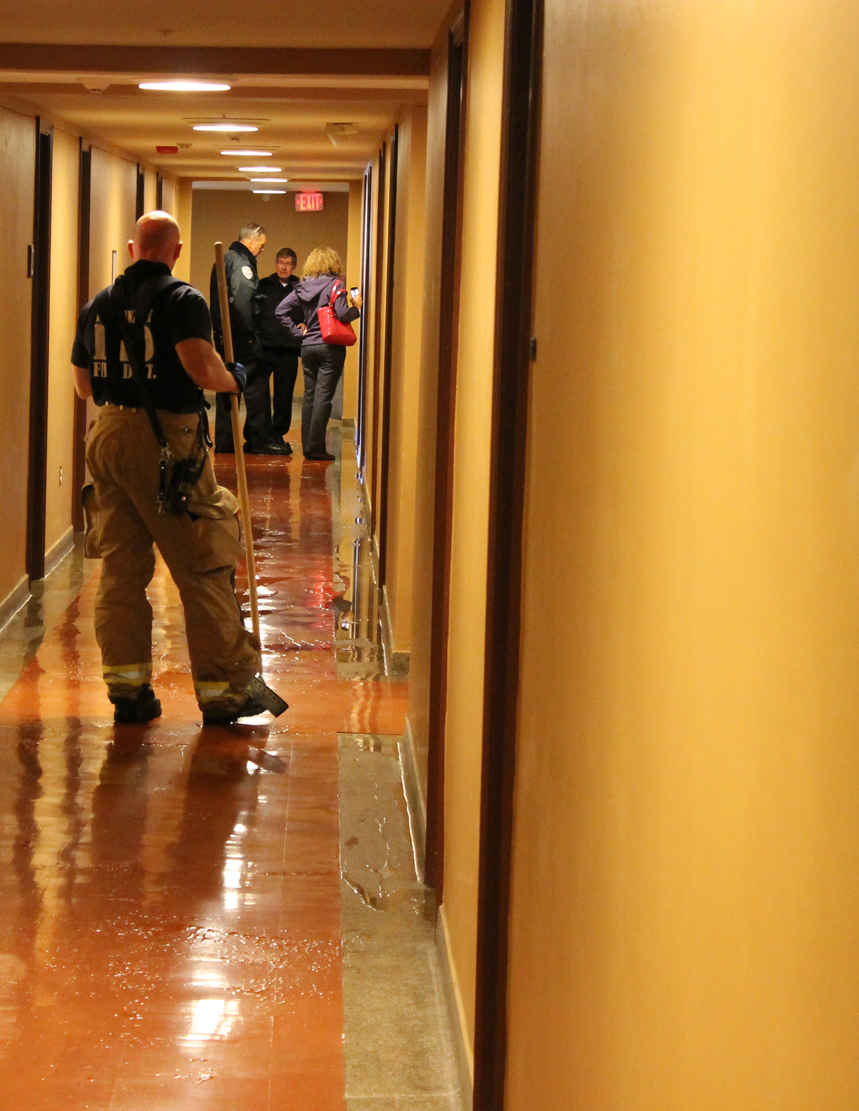 Sprinkler floods Stuyvesant Hall