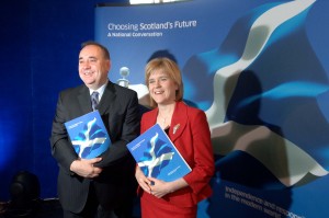 Scotland's First Minister Alex Salmond, left, and Deputy First Minister Nicola Sturgeon in 2007. Photo: Wikimedia