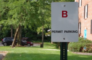 The parking lot outside 23 Williams Drive, where the vandalism occurred.