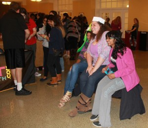 The photo booth was one of many activities that attracted students to the event last Friday night.