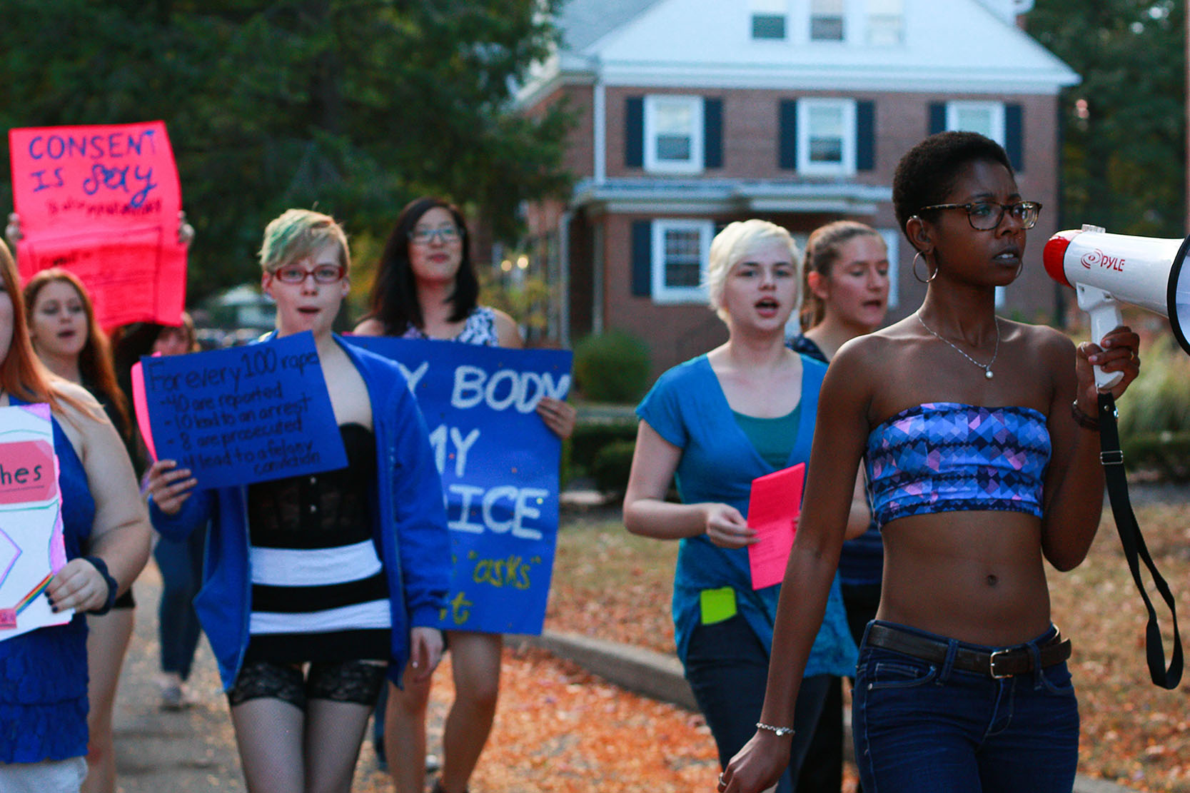 Students march in solidarity at SlutWalk