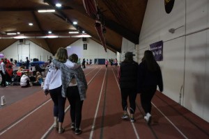 Students walk for a cure in the Gordon Field House. Photo courtesy of Kera Bussey Sims.