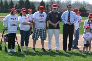 Rock Jones and members of the Missler family take a moment to remember Ryan Missler's legacy. Photo courtesy of Spenser Hickey.