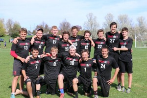 Schurer (front, far right) with the OWU Firedogs. Photo courtesy of Facebook.