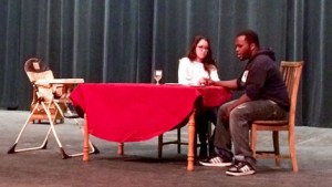 Brooke Waite '16 and Reggie Hemphill '17 rehearse a play for One Acts last year. Photo courtesy of the OWU website.